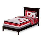 Leo & Lacey Twin Panel Platform Bed in Espresso