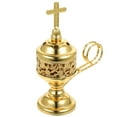 thumbnail image 3 of SHISUYAN FRCOLOR Metal Incense Cone Burner Middle East Style Tall Base Censer Adornment Without Electricity, 3 of 9