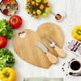 thumbnail image 3 of Heart Shaped Wood Cutting Board Set - 9.45*7.1" Cutting Boards for Kitchen, Cutting Boards with Knife & Fork, Decorative Board, Ideal for Home & Romantic Dining Gifts, 3 of 9