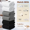 thumbnail image 6 of Loritta Secret Slouch Socks Women, 6 Pairs Cotton Cushioned Knee High Boot and Scrunch Stacked Long Socks for Women, Size 9-11, 6 of 7