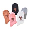 thumbnail image 3 of 【Ready Stock】 5 Ps Womens Winter Thicken Faux Wool Knitted Cozy Crew Socks Candy Color Cartoon Animal Printed Multicolor Mid Calf Warm Hosiery, 3 of 19