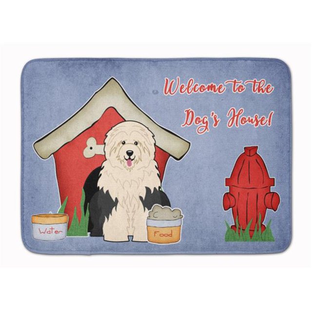 Carolines Treasures BB2850RUG Dog House Old English Sheepdog Machine Washable Memory Foam Mat