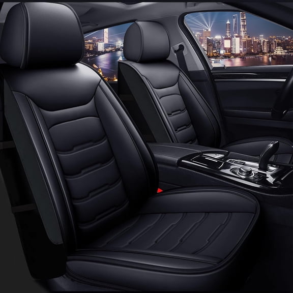 Seat Cover Fit for Toyota Corolla Cross 2022-2026 Waterproof Car Seat Covers Full Set 5 Seats Faux Leather Car Seat Cushion Protector Compatible Airbag,Black