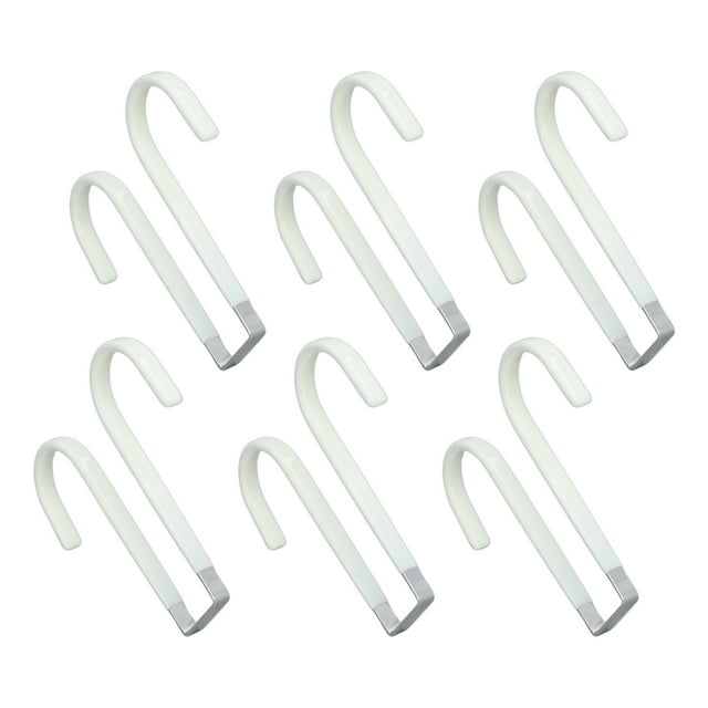 Ganchos Para Colgar Sobre La Puerta, 6 Piezas De Plástico Impregnado De PVC, Capacidad De Carga De 20 Libras, Ganchos Para Colgar Sobre La Puerta Para Toalla