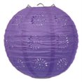 thumbnail image 2 of Beistle Club Pack of 18 Purple Lace Inspired Hanging Paper Lanterns Party Decorations 8", 2 of 2