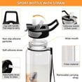 thumbnail image 4 of Fox Orange Sports Water Bottle Portable Travel Mug 32oz BPA Free Leak Proof Straw Transparent Tritan for Gym Yoga Cycling Camping, 4 of 7