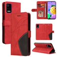 thumbnail image 1 of Étui pour LG K52/K62 Portefeuille en Cuir Livre à Rabat Folio Support Vue Couverture - Rouge, 1 of 5