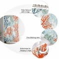 thumbnail image 5 of 54x78 Inch Shower Curtain Decorative Orange-red Coral Bathtub Bath Curtains Fabric Waterproof Bathroom Decor Blue Ocean Coastal Nature Branch Dots Small Stall Shower Curtain Set with 12 Hooks, 5 of 6