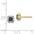 thumbnail image 2 of 14k Diamond & Sapphire Fancy Earrings in 14k Yellow Gold, 2 of 2