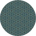thumbnail image 1 of Ahgly Company Machine Washable Indoor Round Transitional Dark SlateGray or Dark SlateGrey Green Area Rugs, 3' Round, 1 of 7