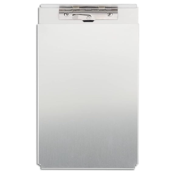 Aluminum Memo Clipboard 2 Pack - Silver Storage Clipboards - Portable Document Holder - Business Forms Organizer - Durable Metal Clipboards for Office & Field Work