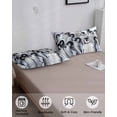 thumbnail image 3 of Grey Penguins California King Pillow Case - Microfiber Bed Throw Pillow Covers, Winter Animals Vintage Gray Decorative Lumbar Pillow Cover with Envelope Closure for Sofa/Travel 20"x40", 3 of 6