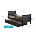 thumbnail image 2 of JERFIT Twin Size Storage Bed Frame with 2 Drawers, Black Wood Platform Bed with Headboard, Space Saving Design for Small Room, 2 of 6