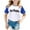 Blue, variant on Toddler Girl's T-Shirt Los Angeles Printed Raglan Short Sleeve T Shirt Children Tees