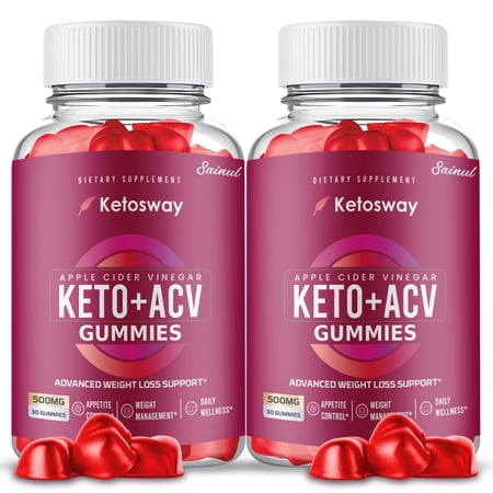 KetoSway Keto ACV Gummies, Maximum Strength, Apple Cider Vinegar, 2 Month Supply Dietary Supplement (2 Pack)
