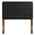 thumbnail image 3 of Sparta Weave Vegan Leather Twin Headboard in Walnut Black, 3 of 9