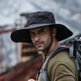 thumbnail image 4 of Hat Bucket Hat Wide Brim UV Protection Men Breathable Mesh Anti Scratch Cap for Fishing, 4 of 6