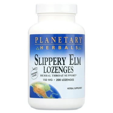 Slippery Elm Lozenges, Tangerine , 150 mg, 200 Lozenges, Planetary Herbals