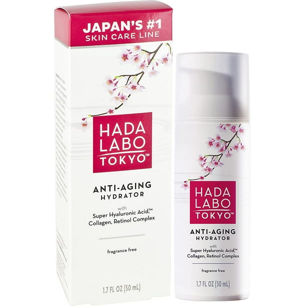 Hidratante Antienvejecimiento Hada Labo Tokyo con Complejo de Ácido Súper Hialurónico Colágeno y Retinol 50ml
