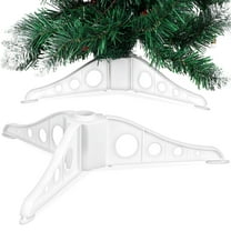 Christmas Tree Stand, Folding White Artificial Christmas Tree Base Christmas Fake Tree Holder Xmas Tree Stand DIY Craft Supply
