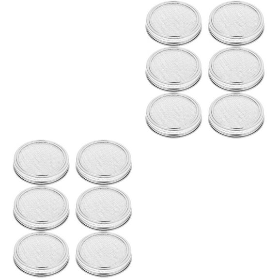 12 Pcs Sprouts Fine-mesh Screen Strainer Sprouting Jar Canning Lids Suite