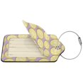 thumbnail image 4 of Rocae Yellow Lemon Slices for Leather Luggage Baggage Tags ID Label Privacy Cover ID Label with Stainless Steel Loop and Address Card, 4 of 5
