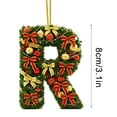 thumbnail image 1 of Christmas Tree Ornaments 2D Acrylic Monogram Pendants With Santa Hat 26 Letters For DIY Crafts And Home Decor, 1 of 5