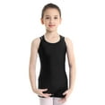 thumbnail image 2 of Yruioon Kids Girls Sleeveless Strappy Ballet Dance Unitards Gymnastics Leotards Athletic Dancewear Black 5-6, 2 of 7