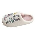 thumbnail image 2 of Rokment Womens Slippers for Bride Flower Ring Cowboy Boot Embroidered Fuzzy Indoor House Shoes Christmas Winter Cozy Warm Bedroom Memory Foam Slip on Blue Size 6, 2 of 4