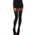 thumbnail image 6 of YSNOOWE 1Pack Thigh High Stockings Black Slip Prevention Good Elasticity Tube Shape, 6 of 8