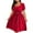 Red, variant on Polka Dot Dresses for Women 2025 Plus Size Square Neck Summer Dress with Belted Flowy A Line Holiday Dresses Loose Short Sleeve Vintage Midi Dress Red XXL