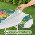 thumbnail image 5 of Pioneer Flower Floral Print Pattern Round Fitted Tablecloth with Elastic Edge,Dining Table Cover Waterproof,Outdoor Round Tablecloth for Camping,Dining,Indoor and Outdoor, 5 of 7