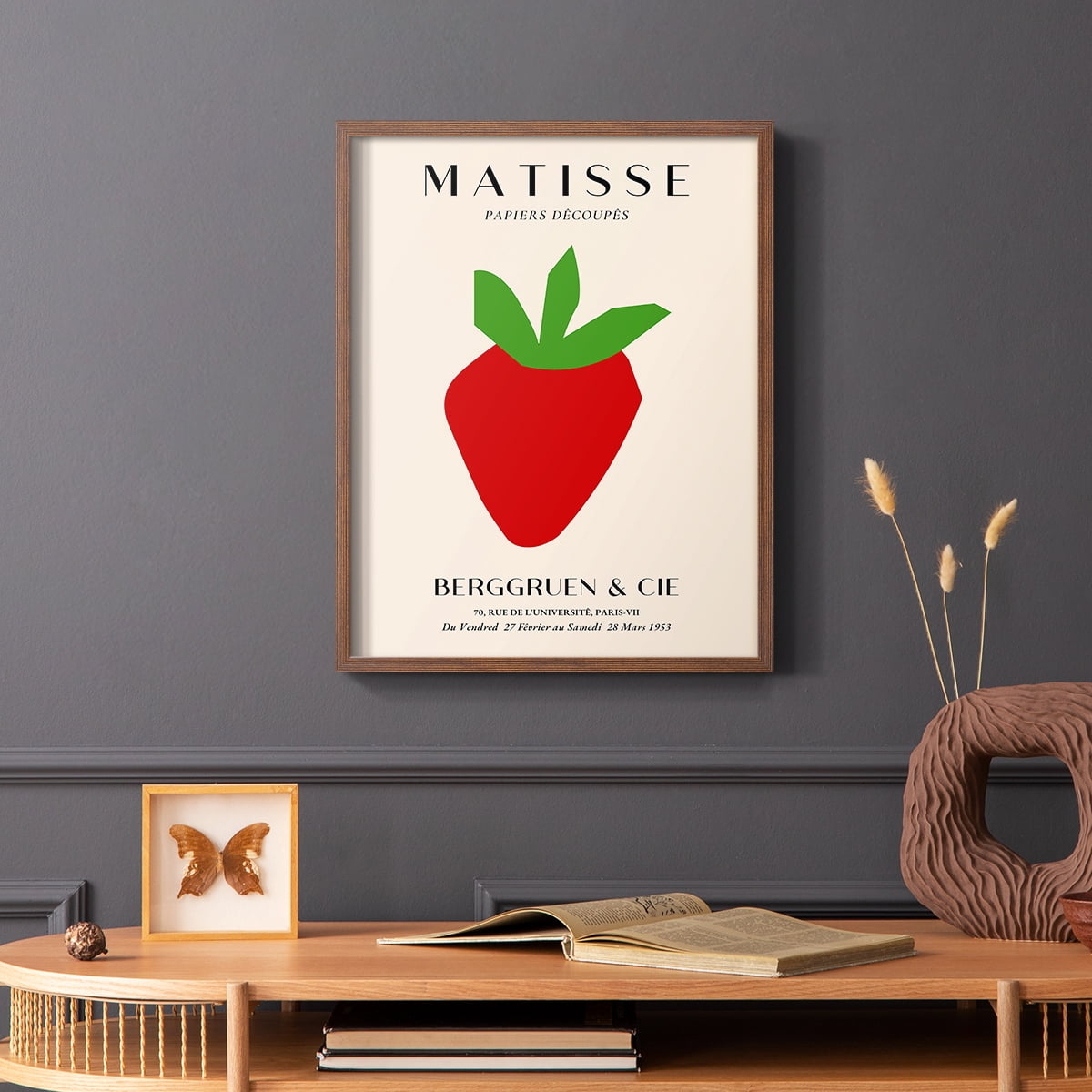 Matisse CLXXI Framed Print in Brown Solid Wood 8 x 10 Framed Print