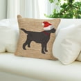 thumbnail image 3 of Liora Manne Frontporch Christmas Dog Indoor Outdoor Decorative Pillow Neutral, 3 of 6