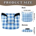 thumbnail image 2 of Haosy Blue Gingham Checker Pattern Golf Mallet Putter Cover Strong Magnetic Leather Golf Club Headcover Closure, 2 of 7