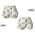 thumbnail image 6 of Athletic Shorts for Women, Jungle Animal Seam Womens Shorts High Waisted Sport Running Workout Gym, 6 of 8