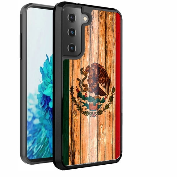 DALUX Ultra Slim PC-TPU Case Compatible with Galaxy S21 5G 6.2 inch (2021) - Mexico Flag Fence Print