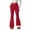 Red, variant on Women's Fleece Lined Winter Pants, Thermal High Waist Flare Leggings, Warm Soft Lounge Pants with Pockets, Cozy High Waisted Trousers, Casual Winter Wear Orange L
