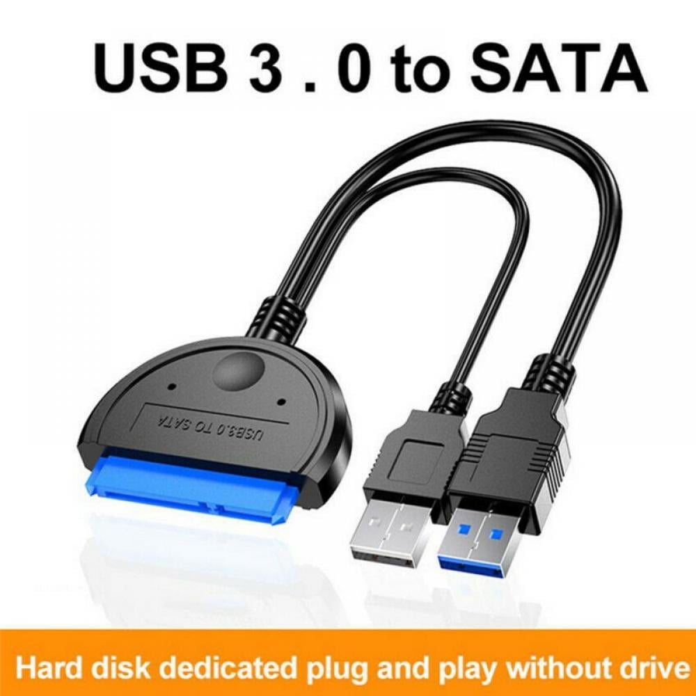 SATA to USB Cable 22 Pin 7+15 with a USB Type c Adapter Duttek USB to SATA Cable HDD/SSD Cord Support UASP Serial SATA III Compatible for 2.5 SATA Hard Drive SATA to USB 3.0 Adapter Cable 