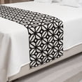 thumbnail image 2 of Geometric Bed Runner, Monochrome Lattice Pattern with Rhombuses and Crossing Lines Print, Decorative Accent Bedding Scarf for Hotels Homes and Guestrooms, Queen, Charcoal Grey Eggshell, by Ambesonne, 2 of 2