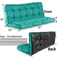 thumbnail image 5 of Outdoor Swing Cushions Porch Swing Cushion Replacement, 55” x 40” for Garden Furniture, Lake Blue, 5 of 5