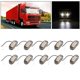 thumbnail image 4 of Luz de marcador lateral 10 piezas 12V 2LED LED Lámpara lateral Luz de marcador lateral para uso en camiones de remolque, 4 of 8