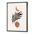 thumbnail image 3 of Designart 'Abstact Tropical Palm Leaf, Minimal Sun And Moon I' Modern Framed Canvas Wall Art Print, 3 of 5
