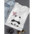 thumbnail image 3 of Panda Holding Love Balloon Shaped T-Shirt Women -Image by Shutterstock, Female Small, 3 of 4