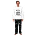 thumbnail image 3 of Family Matching Christmas Vacation Pajama Set, Festive String Light Design with Black Pants and Pet Outfit, 3 of 7