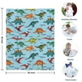 thumbnail image 4 of Blue Cartoon Dinosaurs Names Pattern Blanket,Comfortable Soft Lamb Wool Throw Blanket,All Season,Warm Lightweight Blankets for Sofa Bed Couch Living Room Chair,30"x40", 4 of 4