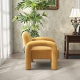 thumbnail image 4 of SEYNAR Mid-Century Modern Velvet Upholstered Accent Chair,Elephant Trunk Lounge Chair for Living Room(Mustard), 4 of 6