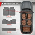 thumbnail image 3 of Motor Trend 3-Row Heavy Duty Rubber Floor Mats & Liners for Car SUV Van, Front 2nd & 3rd Row Durable Polymerized Latex Full Interior Protection, Extra-High Ridgeline Design, Gray, 3 of 10