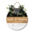 thumbnail image 1 of Eveokoki Meals & Memories Front Door Sign Funny Wreaths Hanging Wooden Plaque Decoration Round Rustic Wood Farmhouse Porch Decor for Home Front Door Decor, 11 x 11 Inch, 1 of 4