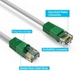 thumbnail image 2 of 1ft (0.3M) Cat.5e Crossover Cable Gray Wire/Green Boot Cable 1 Feet (0.3 Meters) Gigabit LAN Network Cable RJ45 High Speed Patch Cable, Green (6 Pack), 2 of 2